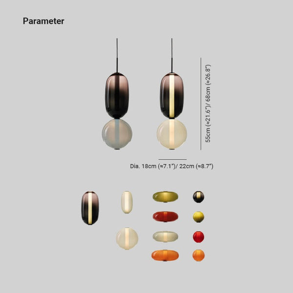 Aira Pendant LightCandied Glass