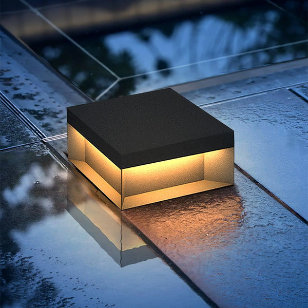 Ray Outdoor Post Lamps Modern Square Solar