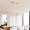 Muto Designer Linear Rod Shaped Pendant Light, Wood