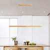 Muto Designer Linear Rod Shaped Pendant Light, Wood