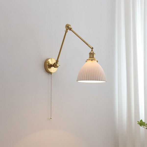 Arisha Wall Lamp Modern Drum Ceramics Adjustable