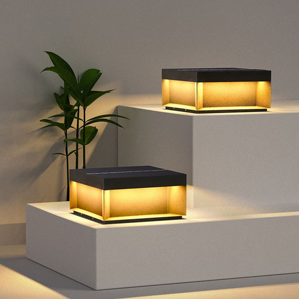 Ray Outdoor Post Lamps Modern Square Solar