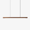 Muto Designer Linear Rod Shaped Pendant Light, Wood