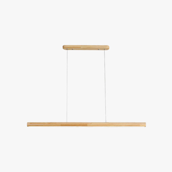 Muto Designer Linear Rod Shaped Pendant Light, Wood