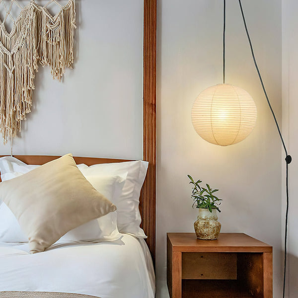 Ritta Pendant Swag Light Mulberry Silk