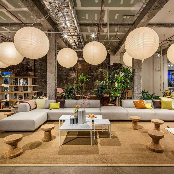 Ritta Pendant Swag Light Mulberry Silk