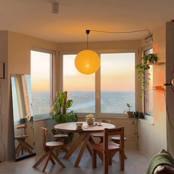 Ritta Pendant Swag Light Mulberry Silk