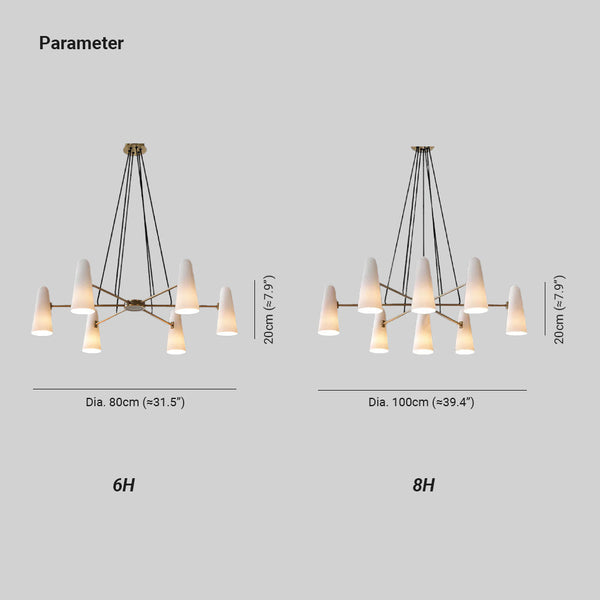 Artemis Chandelier Cone-Shaped