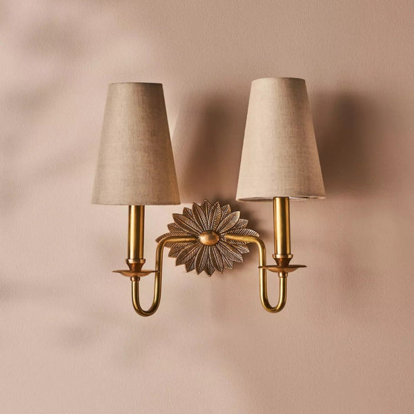 Silva Floral Backplate Wall Lamp