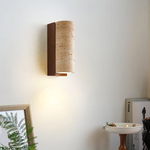 Ritta NaturalTravertine Wall Lamp