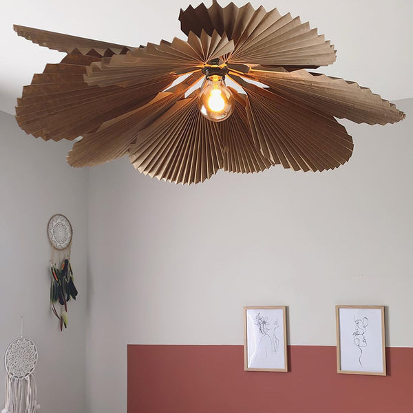 RittaFolded Leaf Lotus Livingroom Pendant Lamp Paper