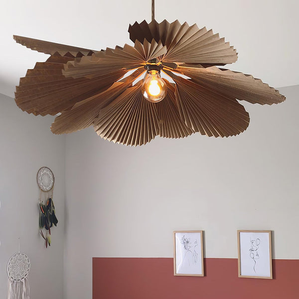 RittaFolded Leaf Lotus Livingroom Pendant Lamp Paper