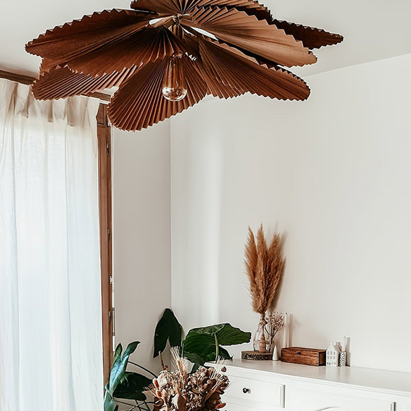 RittaFolded Leaf Lotus Livingroom Pendant Lamp Paper