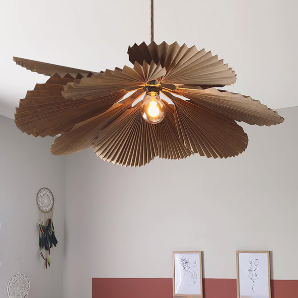 RittaFolded Leaf Lotus Livingroom Pendant Lamp Paper