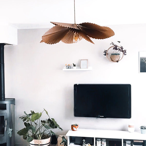 RittaFolded Leaf Lotus Livingroom Pendant Lamp Paper