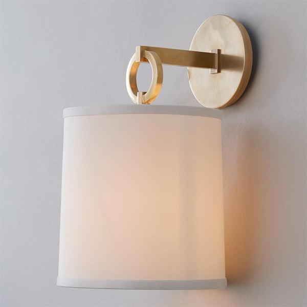 Silva Cylindrical Fabric Shade Wall Lamp Farmhouse