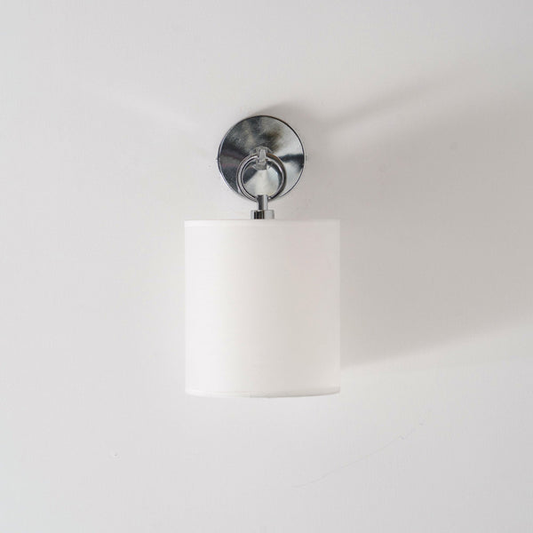 Silva Cylindrical Fabric Shade Wall Lamp Farmhouse
