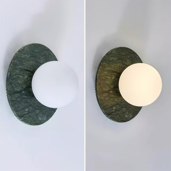 Avi Minimalist Globe Marble Wall Lamp