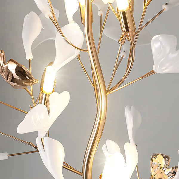 Olivia Gingko Ceramics Floor Lamp