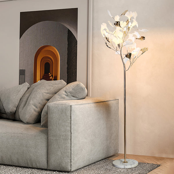 Olivia Gingko Ceramics Floor Lamp
