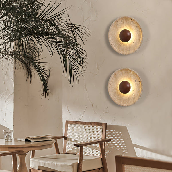 Ritta SunTravertine Wall Lamp