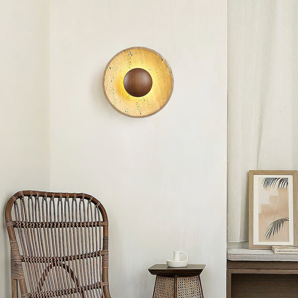 Ritta SunTravertine Wall Lamp