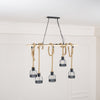 Epoch Hemp Rope Industrial Grenade Chandelier