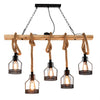 Epoch Hemp Rope Industrial Grenade Chandelier