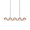 Aria Linear Chandelier Red&Silver