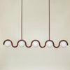 Aria Linear Chandelier Red&Silver