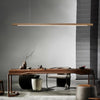 Muto Designer Linear Rod Shaped Pendant Light, Wood