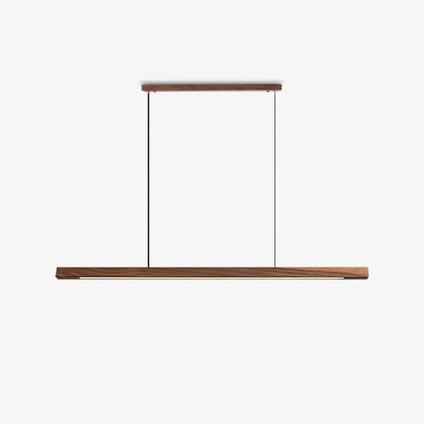 Muto Designer Linear Rod Shaped Pendant Light, Wood