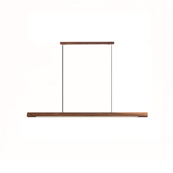 Muto Designer Linear Rod Shaped Pendant Light, Wood