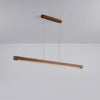Muto Designer Linear Rod Shaped Pendant Light, Wood