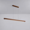 Muto Designer Linear Rod Shaped Pendant Light, Wood