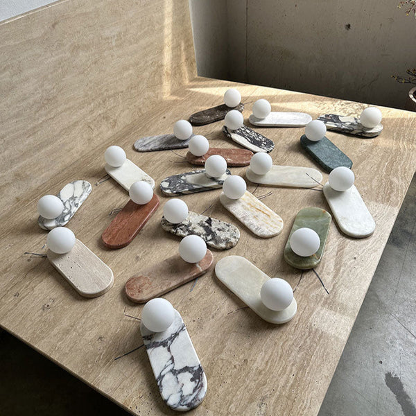 Avi Oval Wall LampMarble