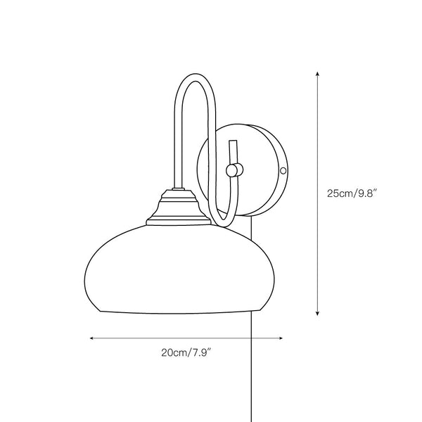Valentina Glass Plug-in/ Hardwire Wall Lamp