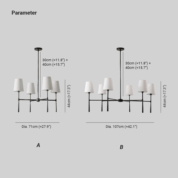 SilvaChandelier Head 4/6 Mid-century