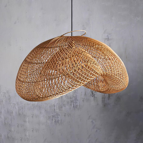 Ritta Rustic Ritta Rattan Pendant Light, Living Room