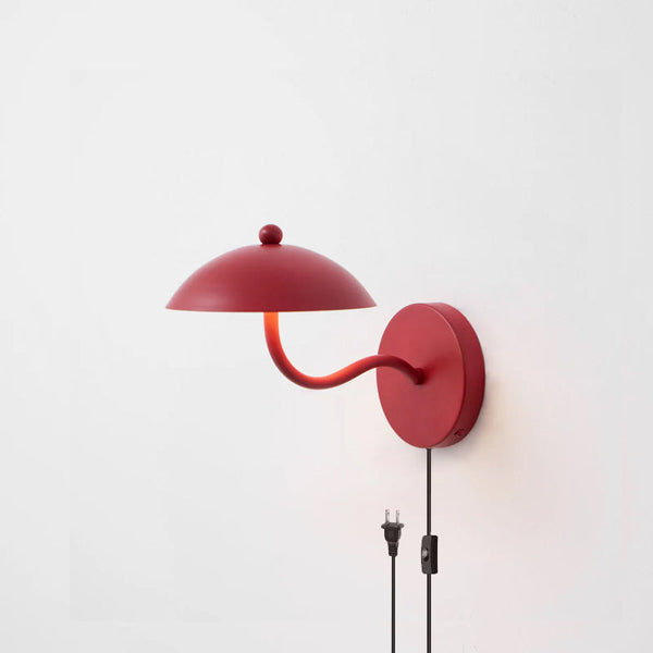 Aria Black Curved Arm Wall Lamp Plug-in