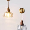 Valentina Plug In Wall Lamp Brass Glass