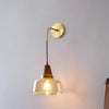 Valentina Plug In Wall Lamp Brass Glass