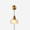 Valentina Plug In Wall Lamp Brass Glass