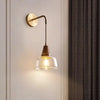Valentina Plug In Wall Lamp Brass Glass