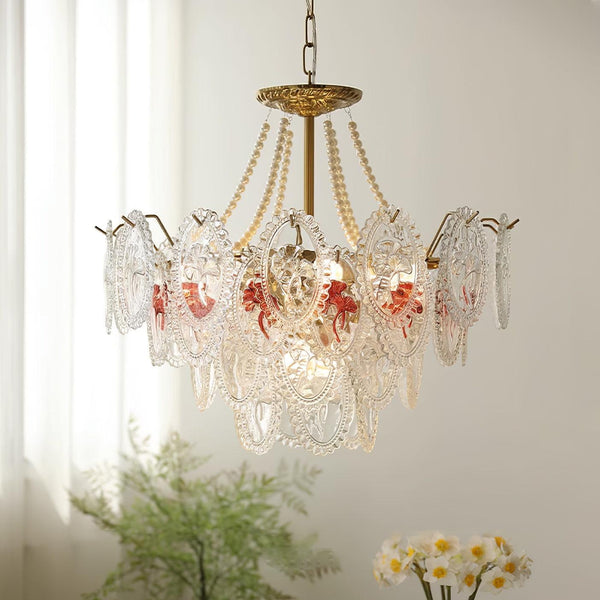 Kristy Chandelier Lustrous pearls