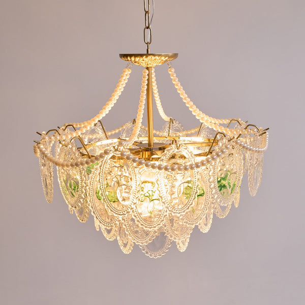 Kristy Chandelier Lustrous pearls