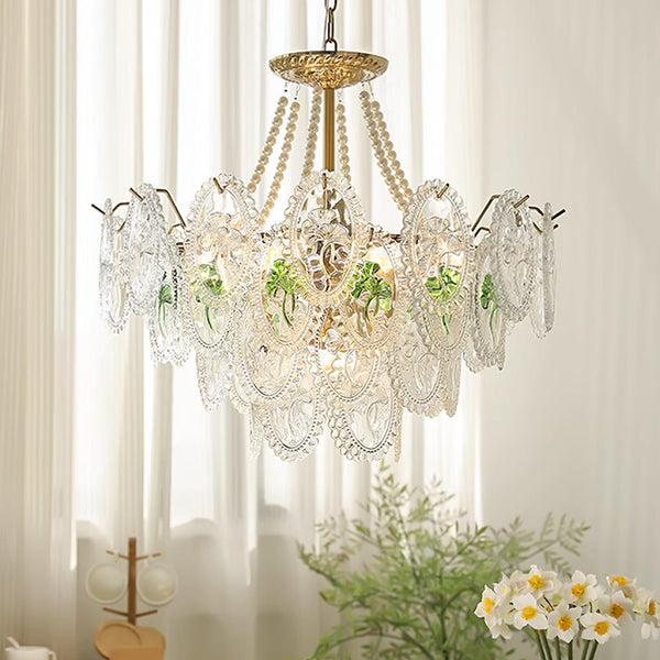 Kristy Chandelier Lustrous pearls