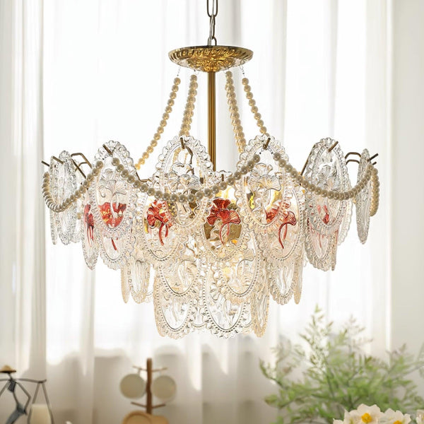 Kristy Chandelier Lustrous pearls