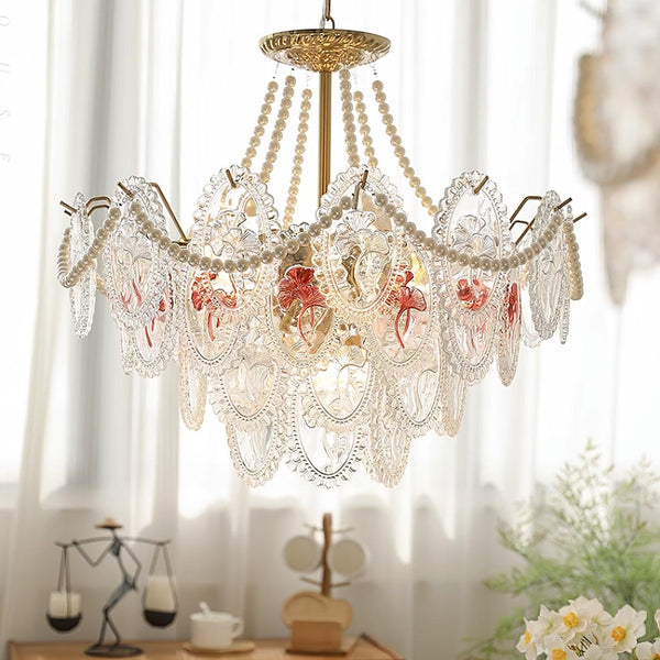 Kristy Chandelier Lustrous pearls