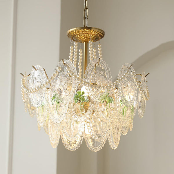 Kristy Chandelier Lustrous pearls